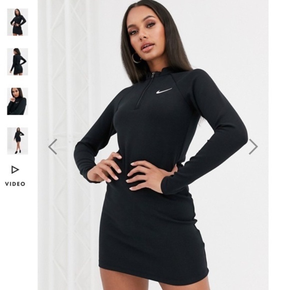 Nike Quarter Long Sleeve Zip Mini Dress